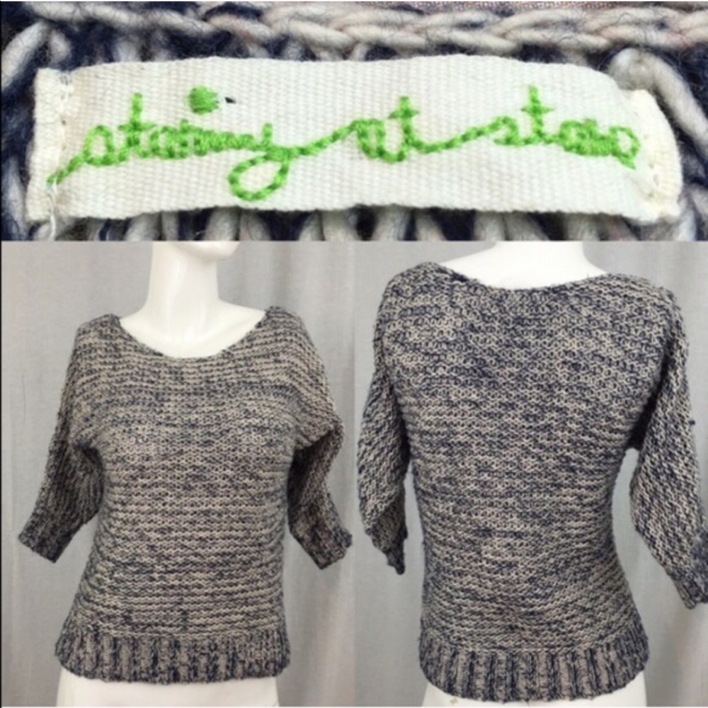 Size XS UO Staring At Stars Crocheted Sweater Top - Picture 1 of 4